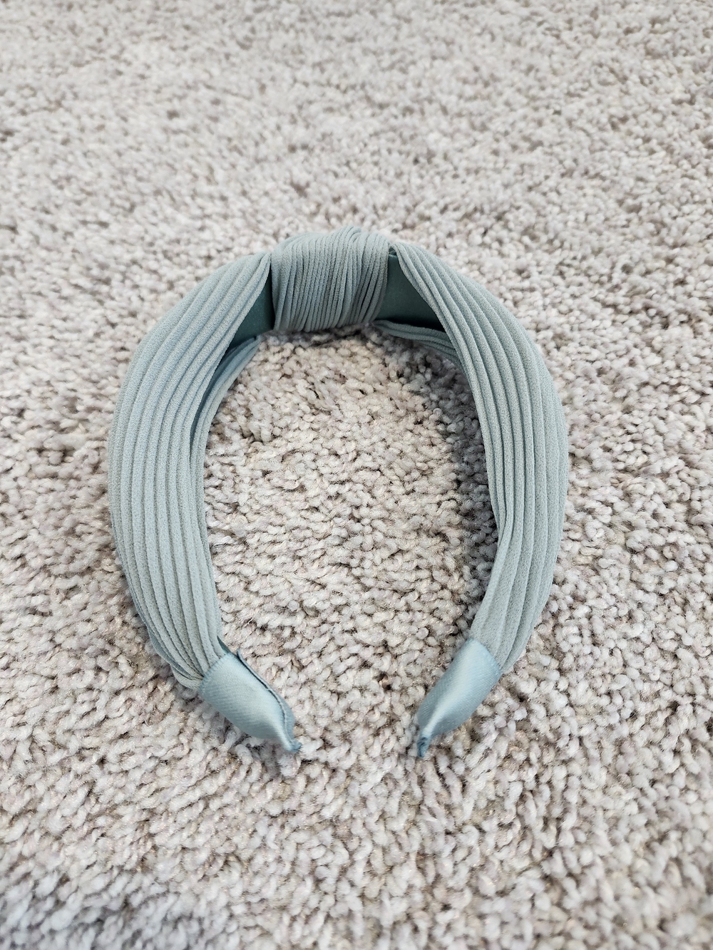 Headband Sage Green Pleated Knotted  Textured Turban Style Hair Accessory New